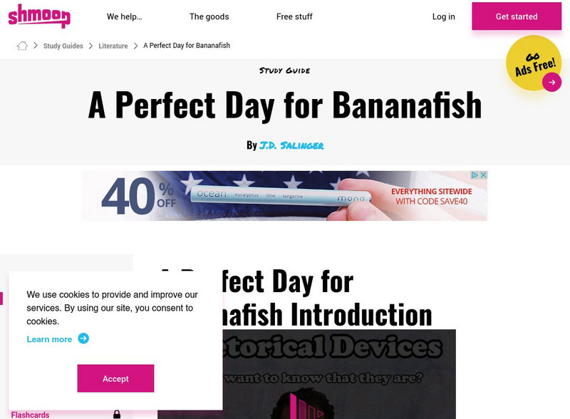 Shmoop: A Perfect Day for Bananafish Activity Shmoop: A Perfect Day for Bananafish Activity
