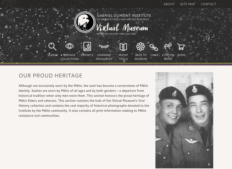 The Virtual Museum of Metis History and Culture: Our Proud Heritage Handout