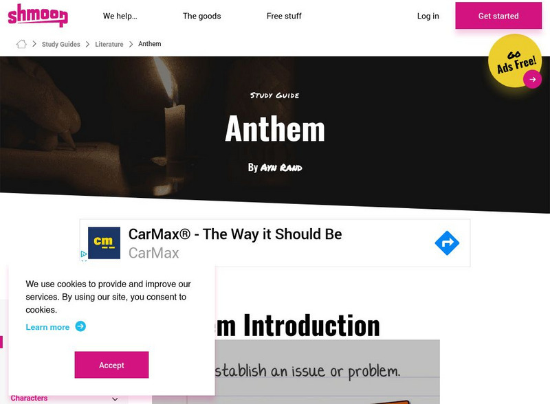 Shmoop: Anthem Unit Plan
