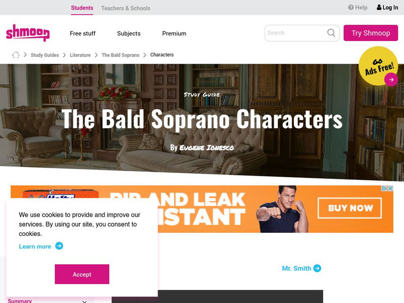 Shmoop: The Bald Soprano Unit Plan Shmoop: The Bald Soprano Unit Plan