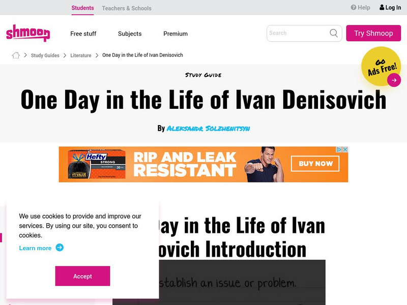 Shmoop: One Day in the Life of Ivan Denisovich Activity Shmoop: One Day in the Life of Ivan Denisovich Activity