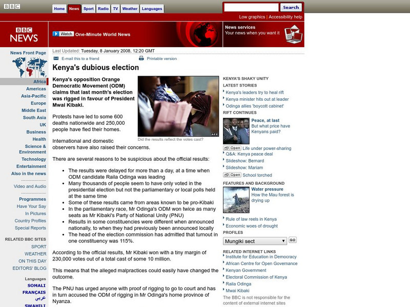 Bbc News: Kenya's Dubious Election Website