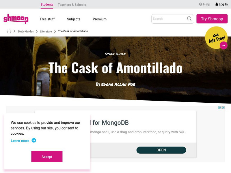Shmoop: The Cask of the Amontillado Activity Shmoop: The Cask of the Amontillado Activity