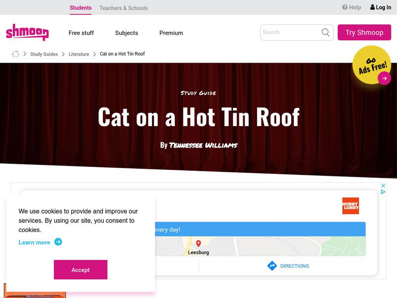 Shmoop: Cat on a Hot Tin Roor Activity Shmoop: Cat on a Hot Tin Roor Activity