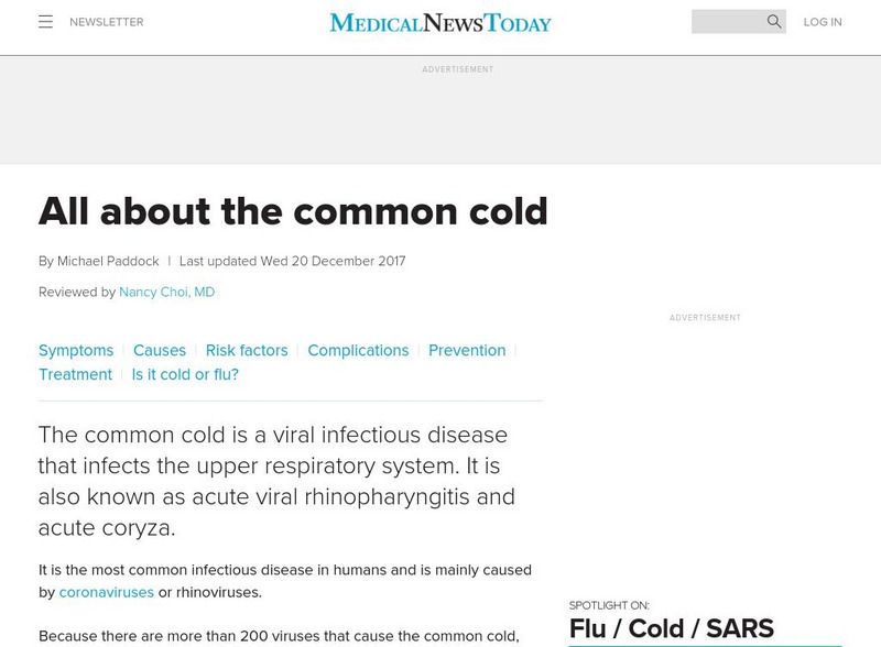 Medi Lexicon: What Is a Cold? What Is the Common Cold? Of the Common Cold? Article