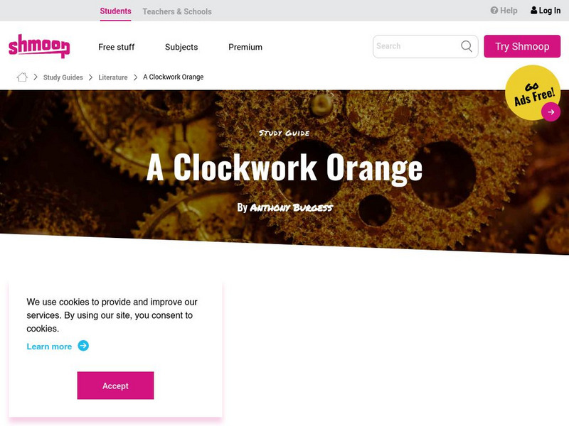Shmoop: A Clockwork Orange Activity Shmoop: A Clockwork Orange Activity