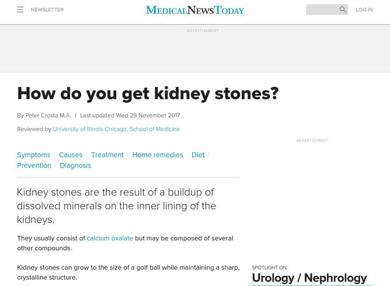 Medical News Today: What Are Kidney Stones? Handout