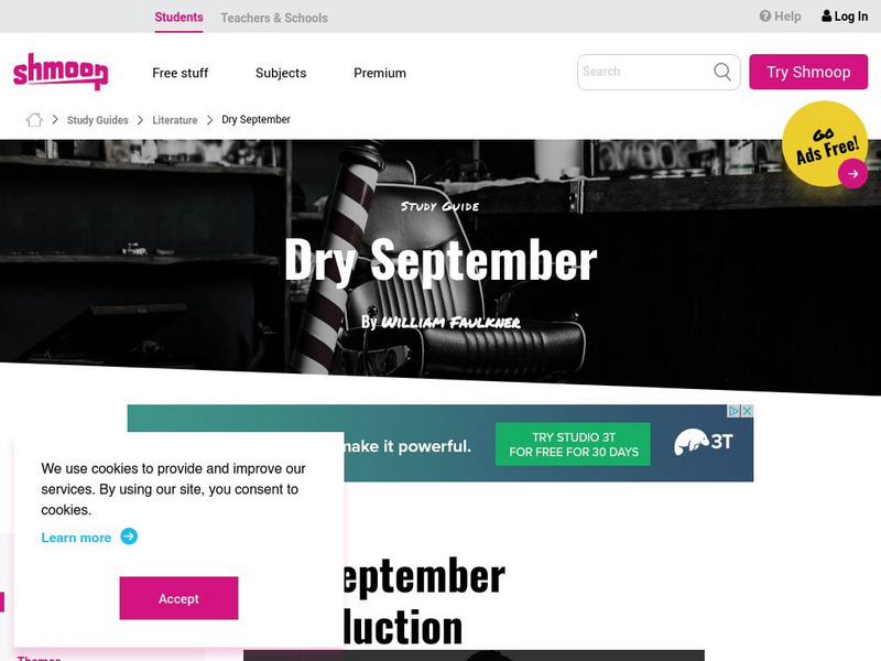 Shmoop: Dry September Activity