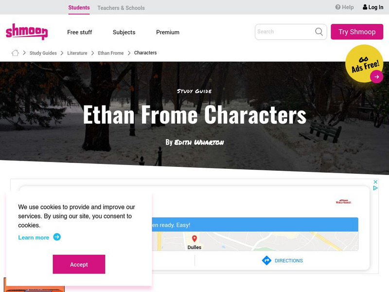 Shmoop: Ethan Frome Activity