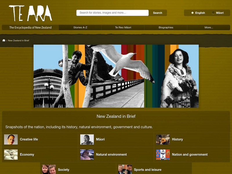 The Encyclopedia of New Zealand: New Zealand in Brief Handout The Encyclopedia of New Zealand: New Zealand in Brief Handout