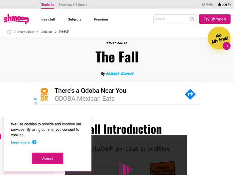 Shmoop: The Fall Activity Shmoop: The Fall Activity