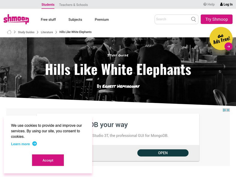 Shmoop: Hills Like White Elephants Activity Shmoop: Hills Like White Elephants Activity
