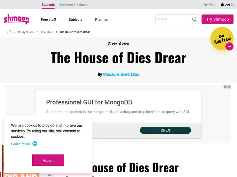 Shmoop: The House of Dies Drear Activity