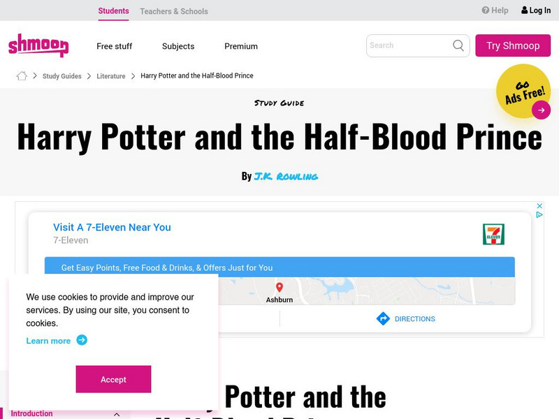 Shmoop: Harry Potter and the Half Blood Prince Activity