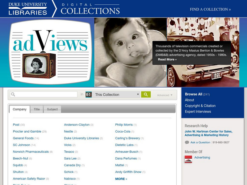 Duke University Libraries: Digital Collections: Ad Views Website Duke University Libraries: Digital Collections: Ad Views Website