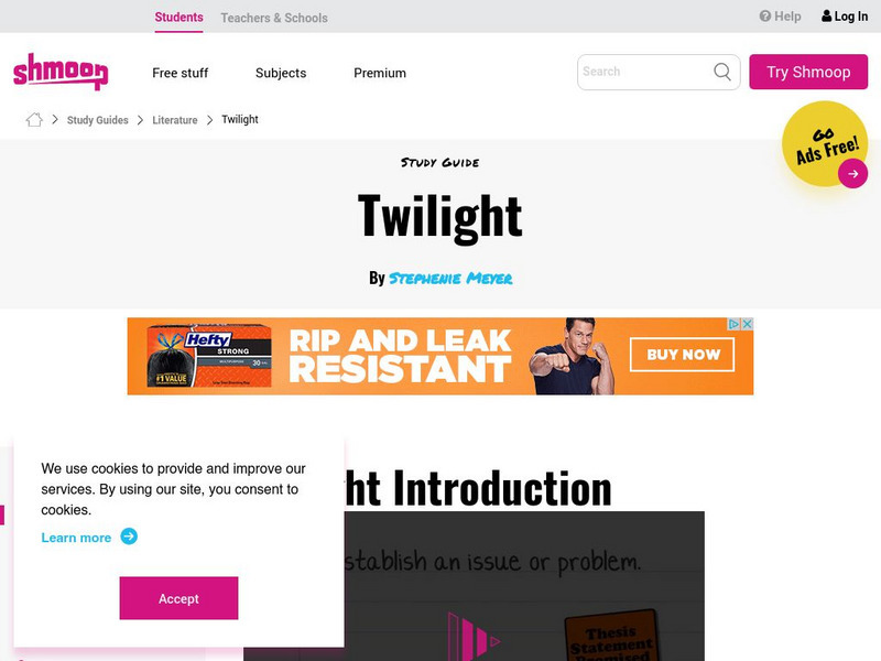 Shmoop: Twilight Activity