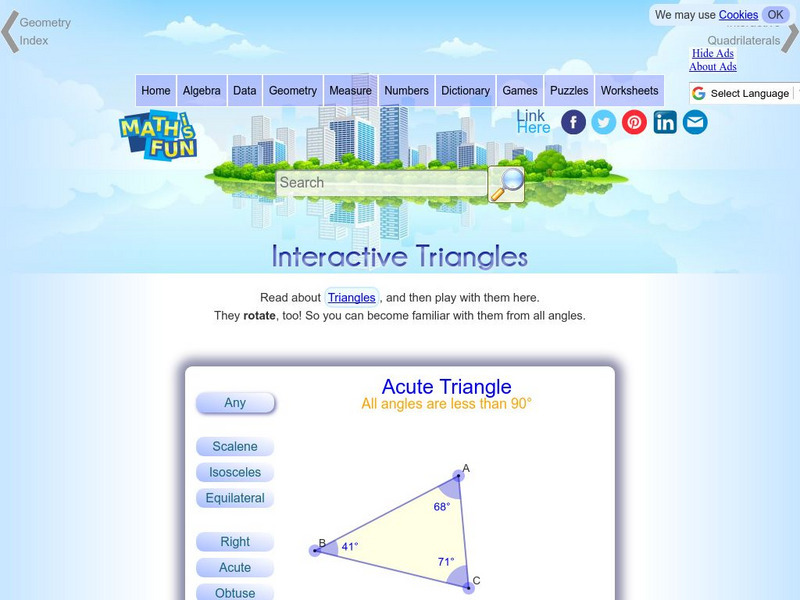 Math Is Fun: Interactive Triangles Interactive Math Is Fun: Interactive Triangles Interactive