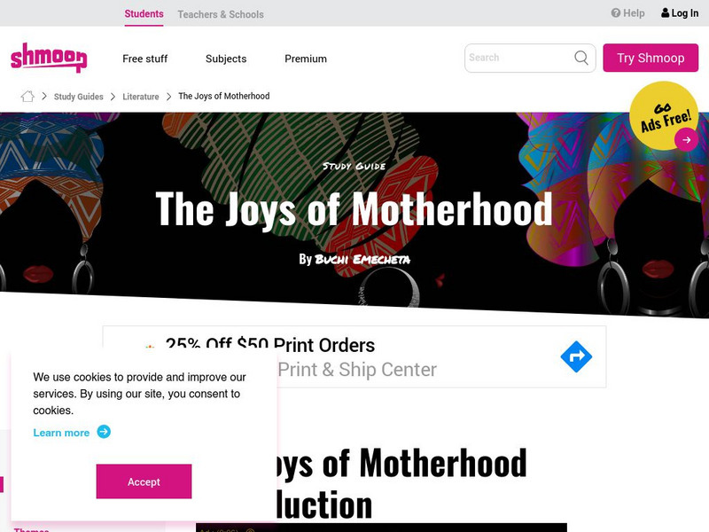 Shmoop: The Joys of Motherhood Activity