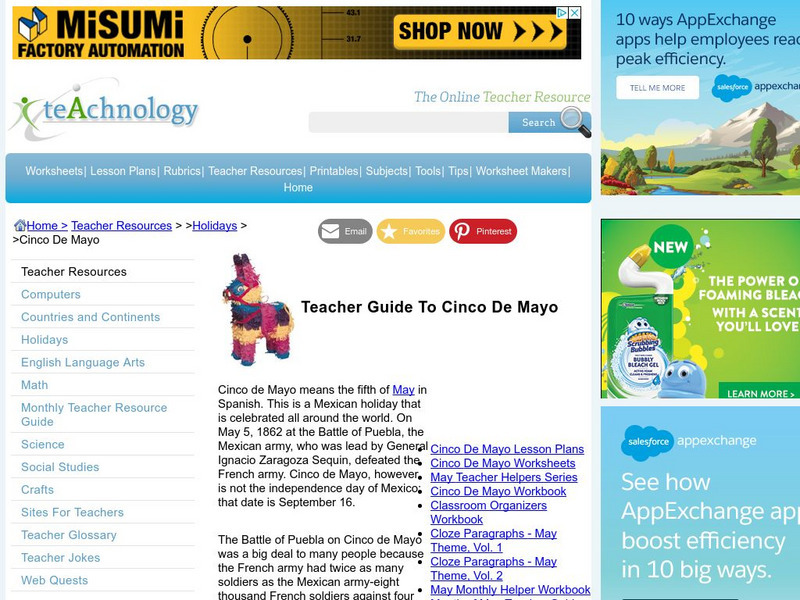 Teachnology: Cinco De Mayo Teaching Theme Website Teachnology: Cinco De Mayo Teaching Theme Website