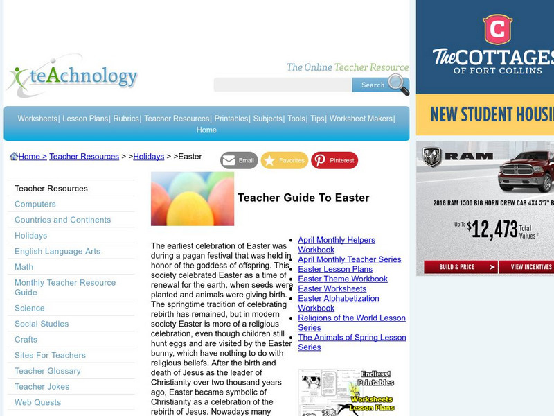 Teachnology: Easter Teaching Theme Website Teachnology: Easter Teaching Theme Website