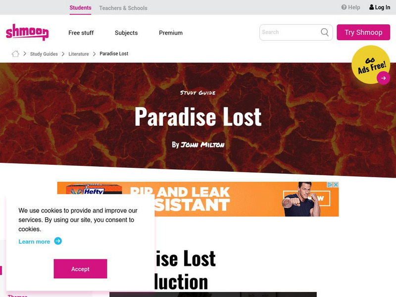 Shmoop: Paradise Lost Activity Shmoop: Paradise Lost Activity