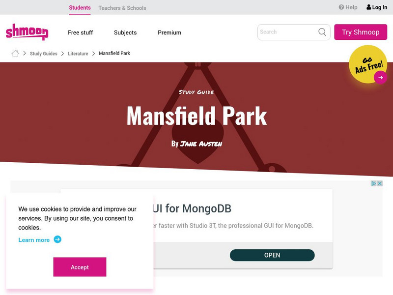 Shmoop: Mansfield Park Activity Shmoop: Mansfield Park Activity