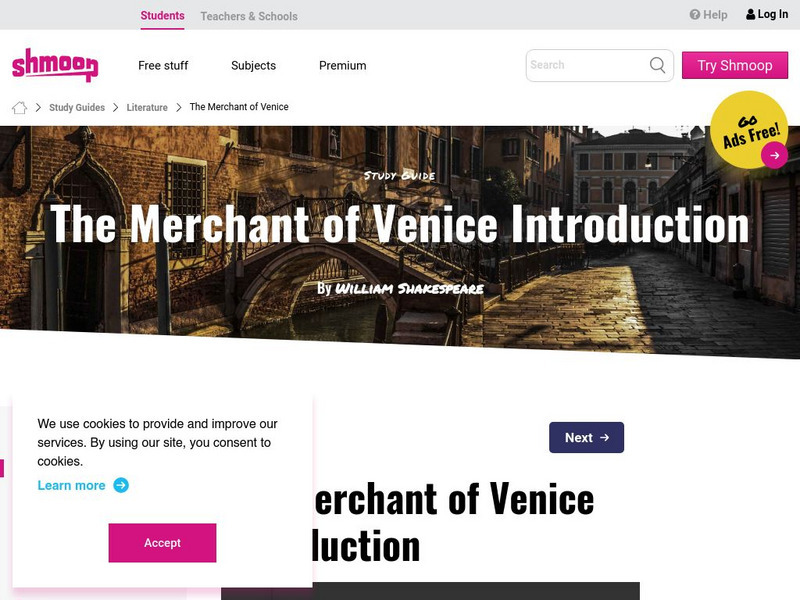Shmoop: The Merchant of Venice Activity