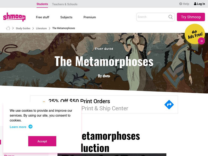 Shmoop: The Metamorphoses Activity Shmoop: The Metamorphoses Activity