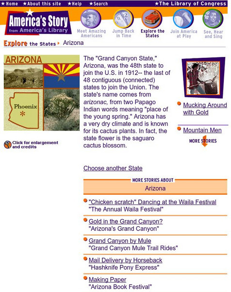 Loc: America's Story: Arizona Handout Loc: America's Story: Arizona Handout