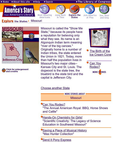 Loc: America's Story: Missouri Handout Loc: America's Story: Missouri Handout