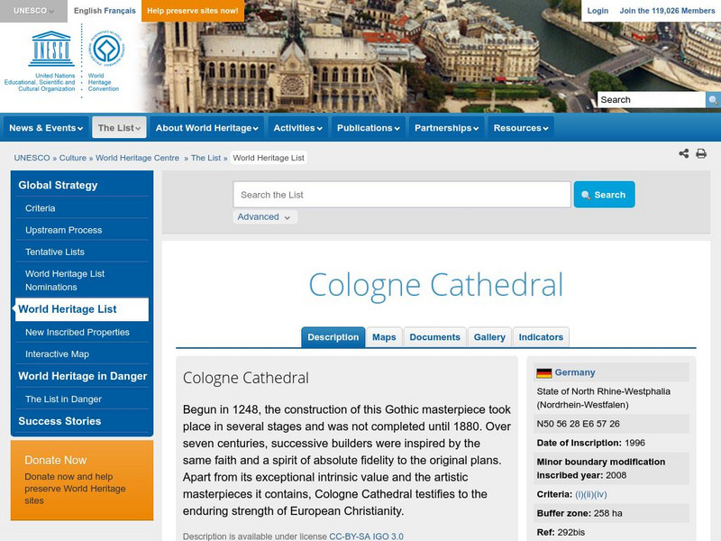 Unesco: Cologne Cathedral Website Unesco: Cologne Cathedral Website