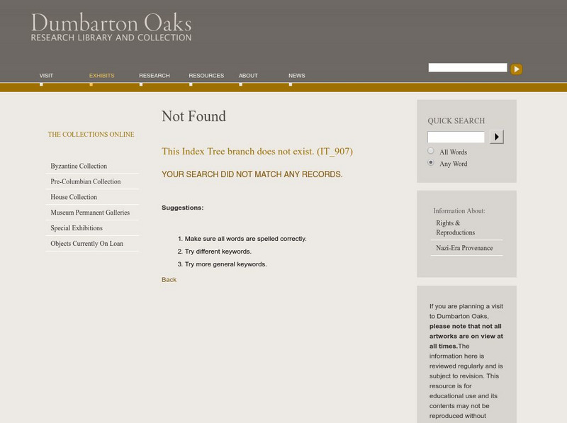 Dumbarton Oaks Museum: Byzantine Collection Website Dumbarton Oaks Museum: Byzantine Collection Website