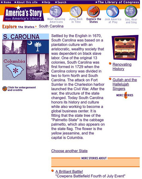 Loc: America's Story: South Carolina Handout Loc: America's Story: South Carolina Handout