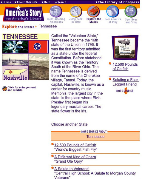 Loc: America's Story: Tennessee Handout Loc: America's Story: Tennessee Handout