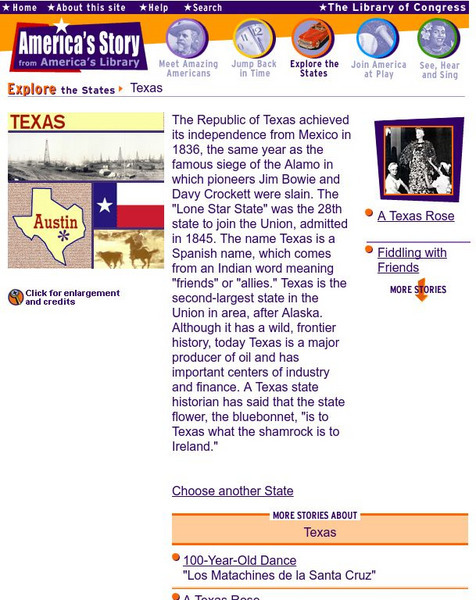 Loc: America's Story: Texas Handout Loc: America's Story: Texas Handout
