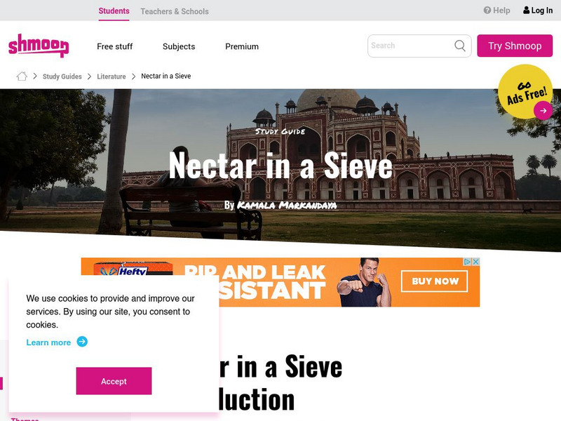 Shmoop: Nectar in a Sieve Activity Shmoop: Nectar in a Sieve Activity