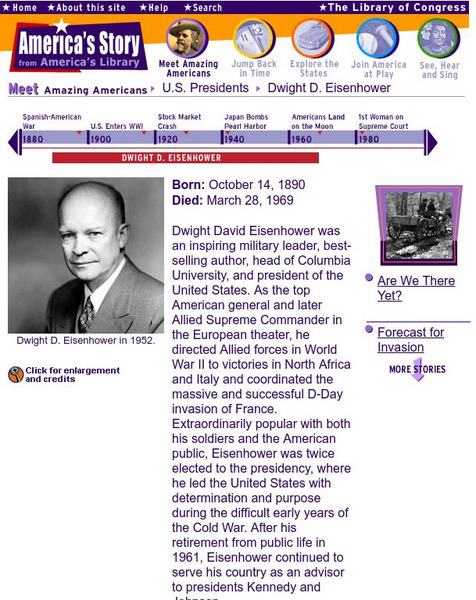 Loc: America's Story: Dwight D. Eisenhower Handout Loc: America's Story: Dwight D. Eisenhower Handout