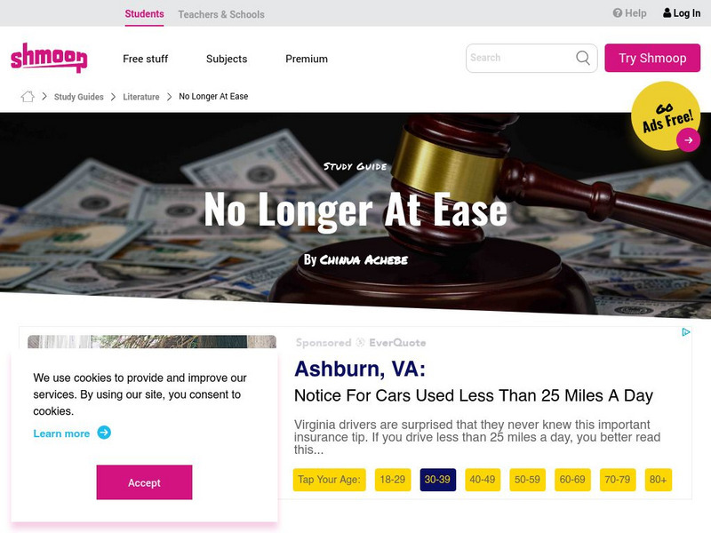 Shmoop: No Longer at Ease Activity Shmoop: No Longer at Ease Activity