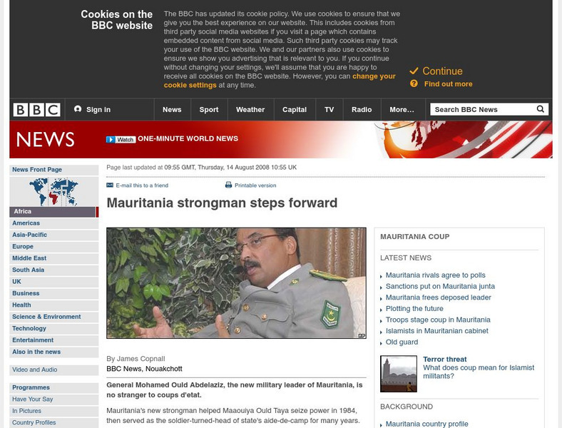 Bbc News: Mauritania Strongman Steps Forward Website Bbc News: Mauritania Strongman Steps Forward Website