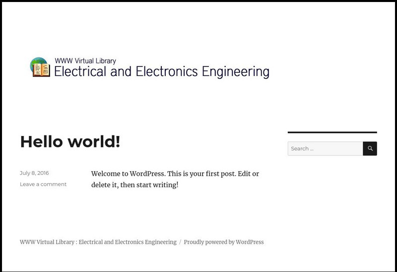 The Electrical Engineering Virtual Library Website The Electrical Engineering Virtual Library Website