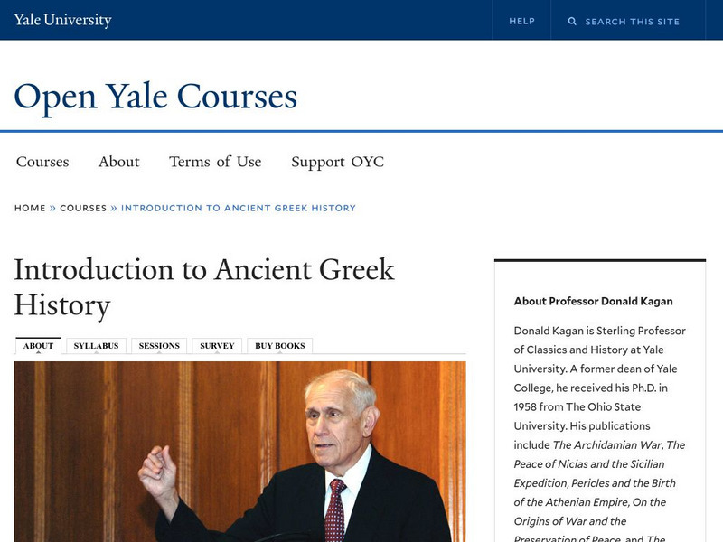 Open Yale Courses: Introduction to Ancient Greek History Online Course Open Yale Courses: Introduction to Ancient Greek History Online Course
