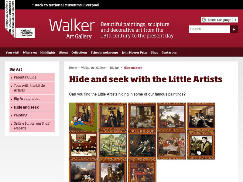 Walker Art Gallery: Hide and Seek With the Little Artists Activity Walker Art Gallery: Hide and Seek With the Little Artists Activity
