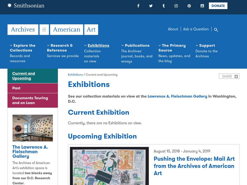 Archives of American Art: Exhibitions Graphic