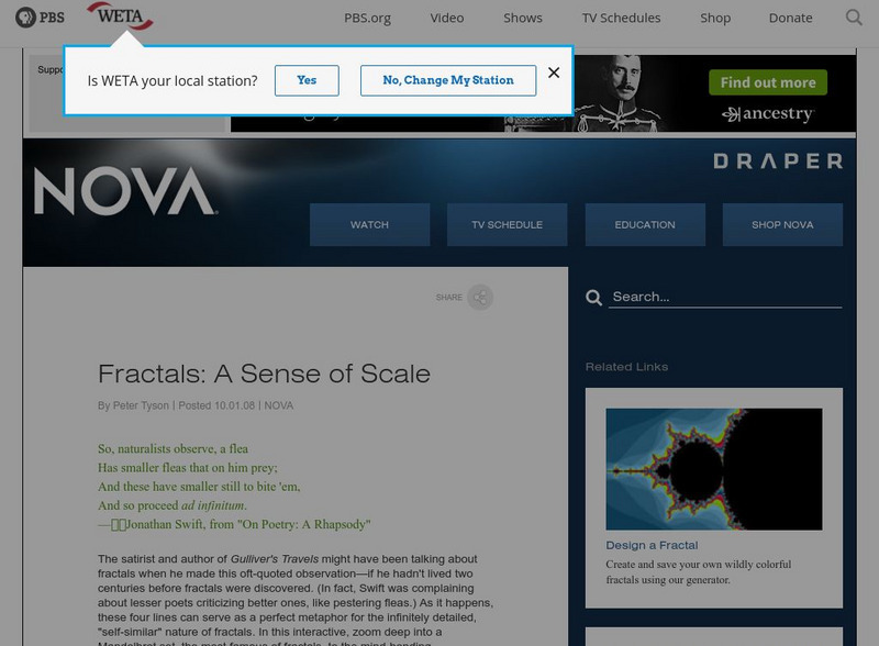 Pbs: Nova: A Sense of Scale Interactive Pbs: Nova: A Sense of Scale Interactive