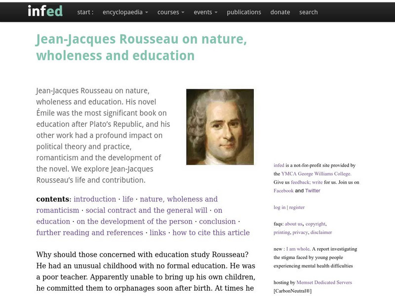 Inf Ed Encyclopedia: Jean Jaques Rousseau on Education Website Inf Ed Encyclopedia: Jean Jaques Rousseau on Education Website