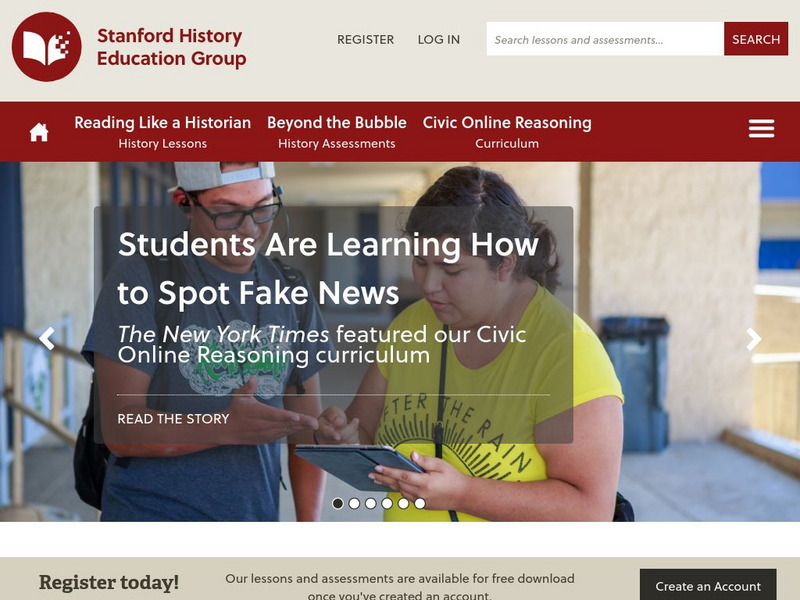 Stanford History Education Group: Home Website Stanford History Education Group: Home Website
