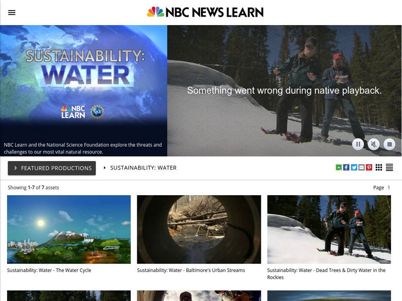 Nbc Learn: Sustainability: Water Instructional Video Nbc Learn: Sustainability: Water Instructional Video