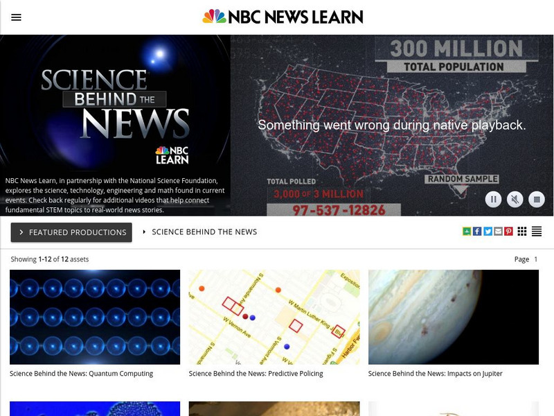 Nbc Learn: Science Behind the News Lesson Plan Nbc Learn: Science Behind the News Lesson Plan