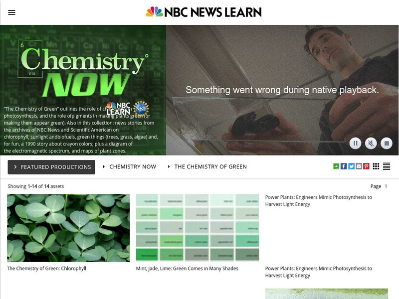 Nbc Learn: Chemistry of Green: Chlorophyll Unit Plan Nbc Learn: Chemistry of Green: Chlorophyll Unit Plan