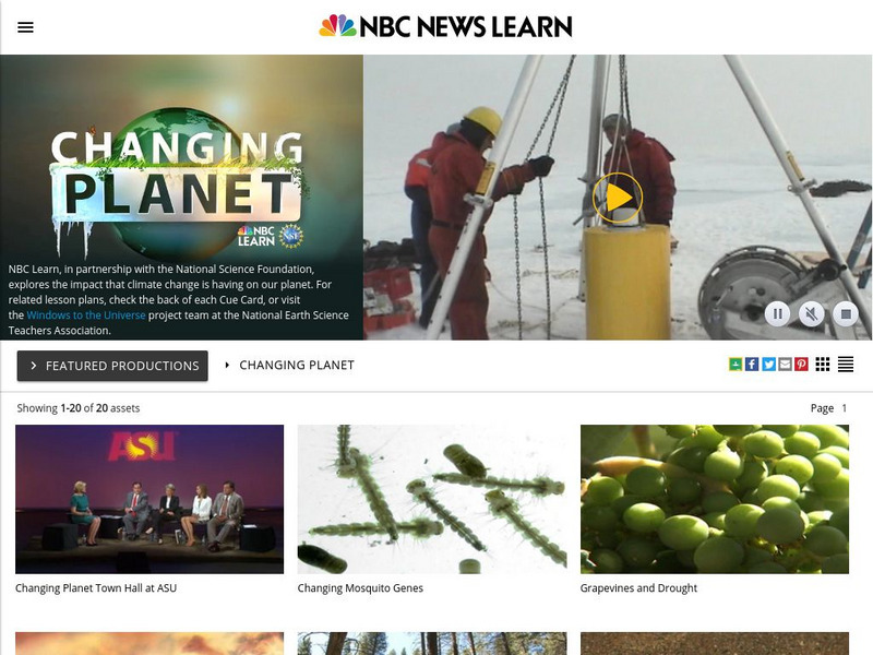 Nbc Learn: Changing Planet Unit Plan Nbc Learn: Changing Planet Unit Plan